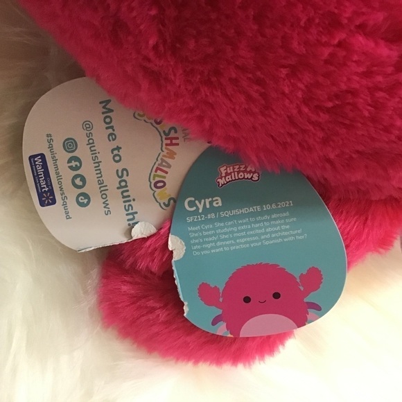 New Squishmallows Cyra Crab 12” Fuzzamallow Walmart Exclusive PinkMul… - Picture 3 of 8